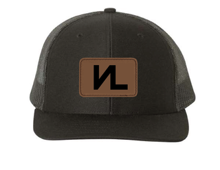 VL Leather Patch Hat Black